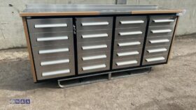7ft, 20 drawer workbench (unused) For Auction on: 2024-07-13 For Auction on 2024-07-13