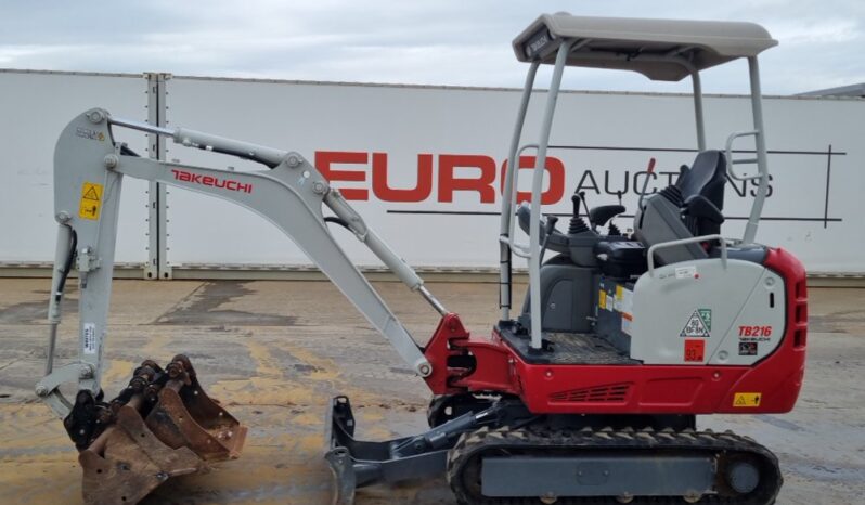 2022 Takeuchi TB216 Mini Excavators For Auction: Leeds, GB, 31st July & 1st, 2nd, 3rd August 2024 full