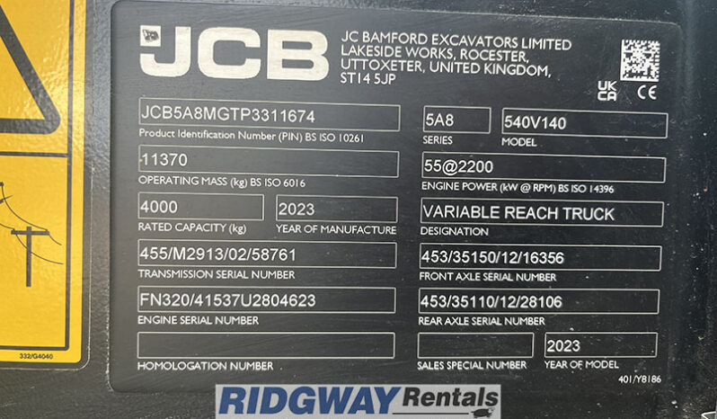 JCB 540V140 Telehandler for sale full