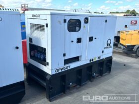 Pramac GPW50Y Generators For Auction: Leeds, GB, 31st July & 1st, 2nd, 3rd August 2024