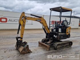 2017 Sany SY16C Mini Excavators For Auction: Leeds, GB, 31st July & 1st, 2nd, 3rd August 2024