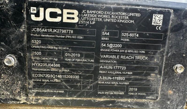 2018 JCB 525-60 Hiviz Handler full