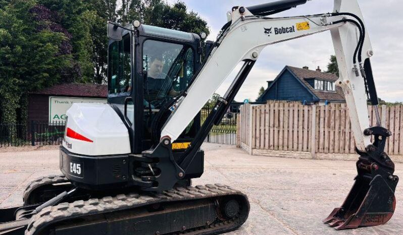 BOBCAT E45 TRACKED EXCAVATOR *YEAR 2019, ONLY 1700 HOURS* C/W QUICK HITCH *VIDEO* full