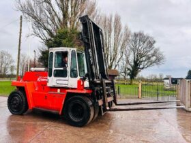 KALMAR DC12-600XL 12 TON FORKLIFT C/W TINE POSITIONER & SIDE SHIFT *VIDEO* full