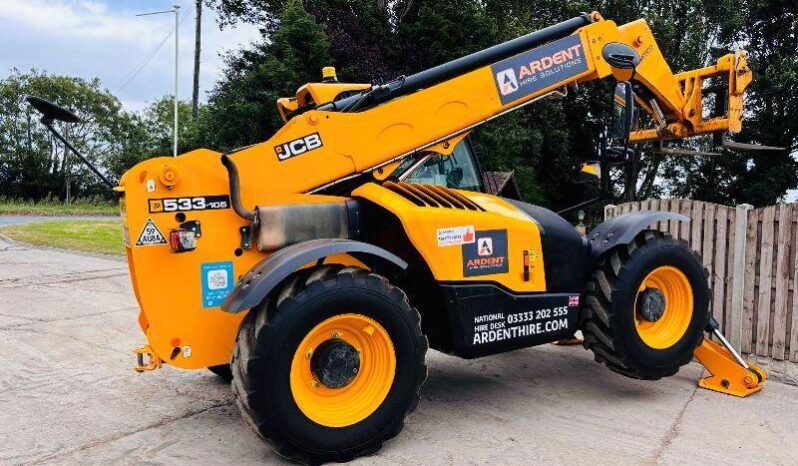 JCB 533-105 4WD TELEHANDLER *YEAR 2018, 10.5 METER REACH* C/W PALLET TINES *VIDEO* full