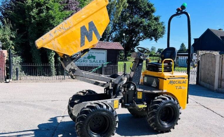 MECALAC TA1 1 TON HIGH TIP DUMPER YEAR 2018 C/W ROLE BAR *VIDEO*