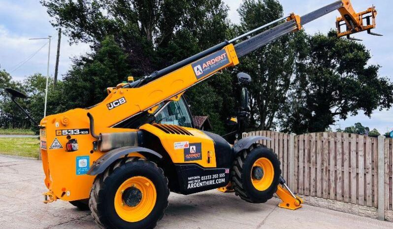 JCB 533-105 4WD TELEHANDLER *YEAR 2018, 10.5 METER REACH* C/W PALLET TINES *VIDEO* full