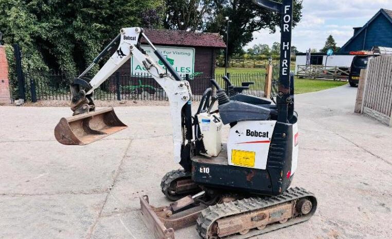 BOBCAT E10 TRACKED EXCAVATOR *YEAR 2018, 3409 HOURS* C/W EXPANDING TRACKS *VIDEO*