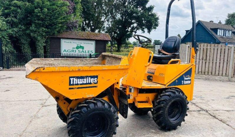 THWAITES 1TONN HIGH TIP DUMPER *YEAR 2019* C/W ROLE BAR *VIDEO* full