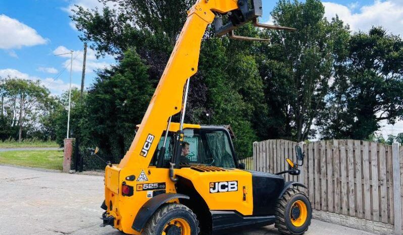 JCB 525-60 4WD TELEHANDLER *YEAR 2018, ONLY 3890 HOURS* C/W PALLET TINES *VIDEO* full