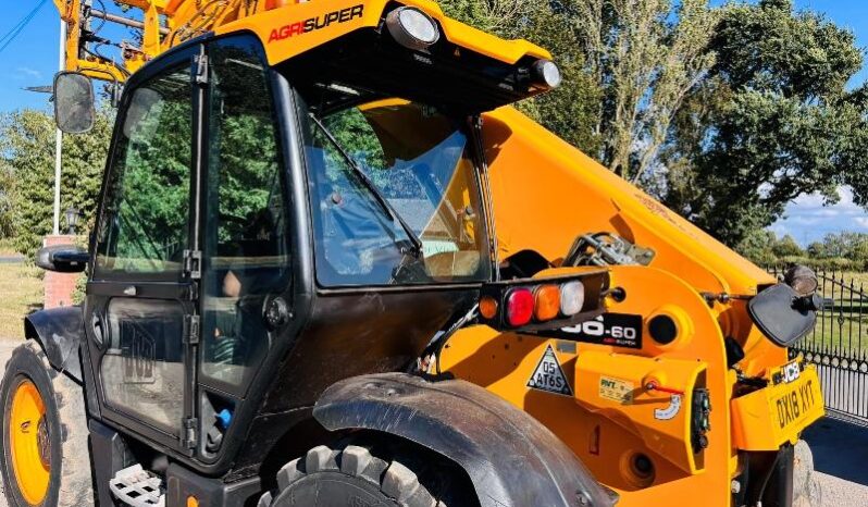 JCB 536-60 AGRI SUPER 4WD TELEHANDLER *YEAR 2018, AG-SPEC* C/W PALLET TINES *VIDEO* full