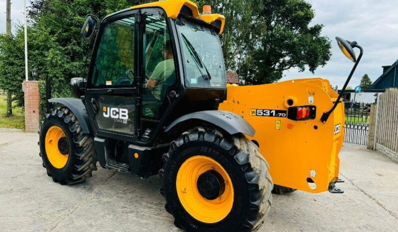 JCB 531-70 4WD TELEHANDLER * YEAR 2020, 3494 HOURS* C/W PALLET TINES *VIDEO* full