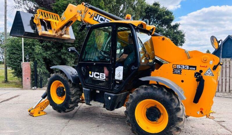 JCB 533-105 4WD TELEHANDLER *YEAR 2018, 10.5 METER* C/W REVERSE CAMERA *VIDEO* full