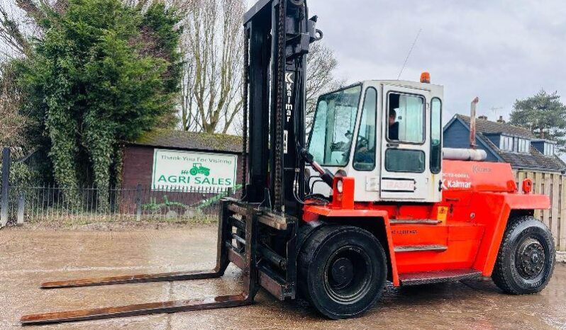 KALMAR DC12-600XL 12 TON FORKLIFT C/W TINE POSITIONER & SIDE SHIFT *VIDEO* full