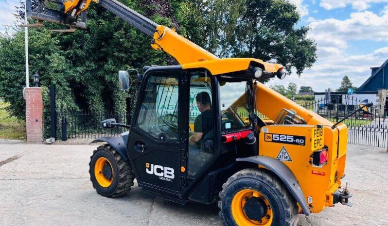 JCB 525-60 4WD TELEHANDLER *YEAR 2018, ONLY 3890 HOURS* C/W PALLET TINES *VIDEO* full