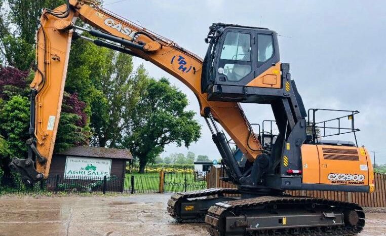 CASE CX290D HIGH RISE CABIN TRACKED EXCAVATOR *YEAR 2017* C/W QUICK HITCH *VIDEO*