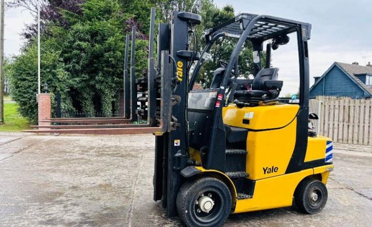 YALE GLP35VX FORKLIFT *YEAR 2018, HIGH RISED CABIN* C/W TINE POSITIONER *VIDEO*