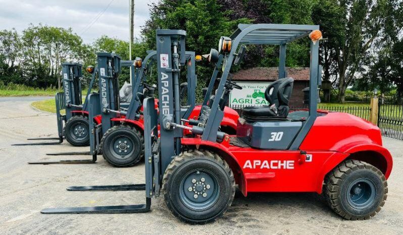 UNUSED APACHE FR30 ROUGH TERRIAN 4WD FORKLIFT *YEAR 2024, CHOICE OF THREE* VIDEO* full