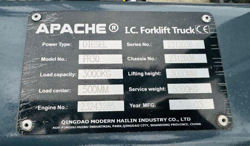 UNUSED APACHE FR30 ROUGH TERRIAN 4WD FORKLIFT *YEAR 2024, CHOICE OF THREE* VIDEO* full