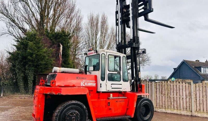 KALMAR DC12-600XL 12 TON FORKLIFT C/W TINE POSITIONER & SIDE SHIFT *VIDEO* full