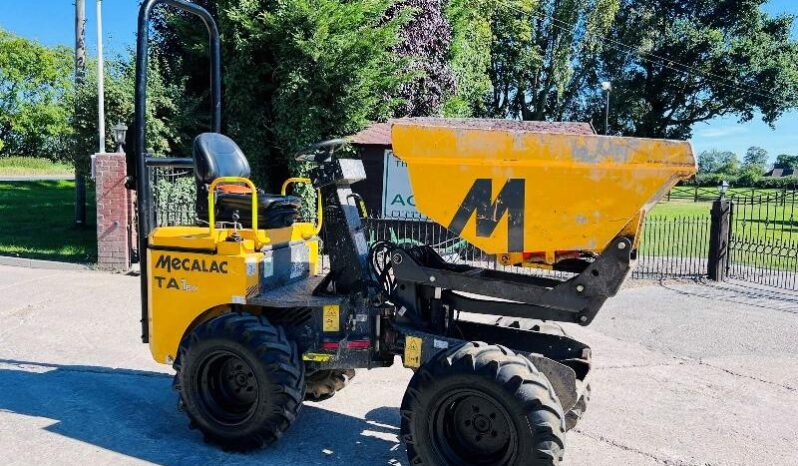 MECALAC TA1 1 TON HIGH TIP DUMPER YEAR 2018 C/W ROLE BAR *VIDEO* full