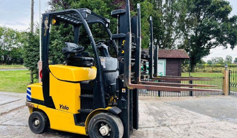 YALE GLP35VX FORKLIFT *YEAR 2018, HIGH RISED CABIN* C/W TINE POSITIONER *VIDEO* full