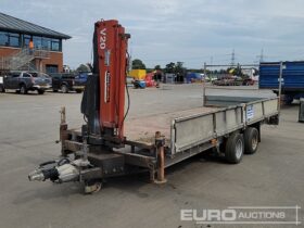 Ifor Williams Twin Axle Drop Side Plant Trailer, Hydraulic Loading Crane Plant Trailers For Auction: Leeds 11th,12th,13th & 14th September 2024 @8:00am