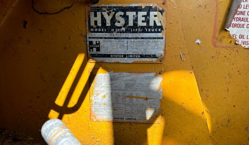 1985 HYSTER H225E  For Auction on 2024-10-01 at 08:30 For Auction on 2024-10-01 full