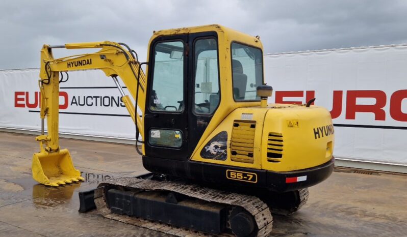 Hyundai R55-7 Mini Excavators For Auction: Dromore – 11th & 12th October 2024 @ 9:00am For Auction on 2024-10-12 full