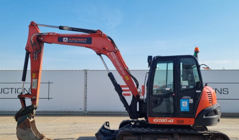 2019 Kubota KX080-4A 6 Ton+ Excavators For Auction: Leeds – 23rd, 24th, 25th, 26th October @ 08:00am full