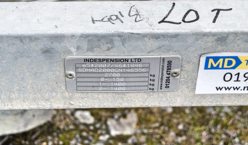 Indespension 8ft x 4ft tandem axle For Auction on: 2024-09-19 For Auction on 2024-09-19 full