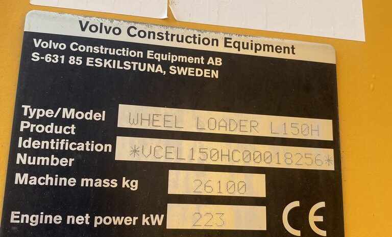 2019  Volvo L150H, 18256 full