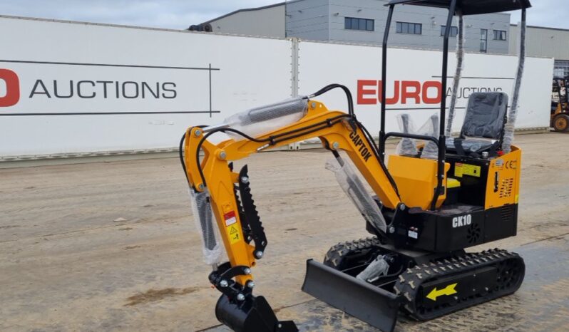 Unused 2024 Captok CK10 Mini Excavators For Auction: Leeds – 23rd, 24th, 25th, 26th October @ 08:00am