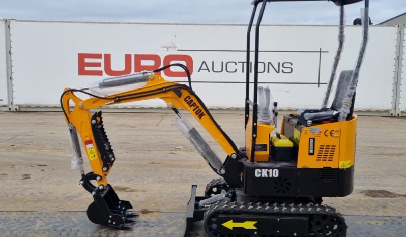 Unused 2024 Captok CK10 Mini Excavators For Auction: Leeds – 23rd, 24th, 25th, 26th October @ 08:00am full