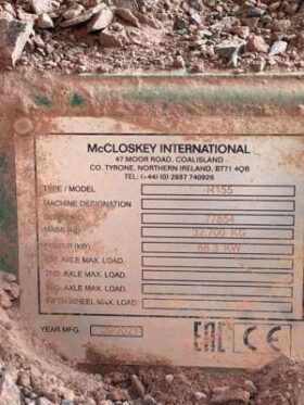 2021 McCloskey R155 Scalper Screener For Auction on 2024-09-30 For Auction on 2024-09-30 full