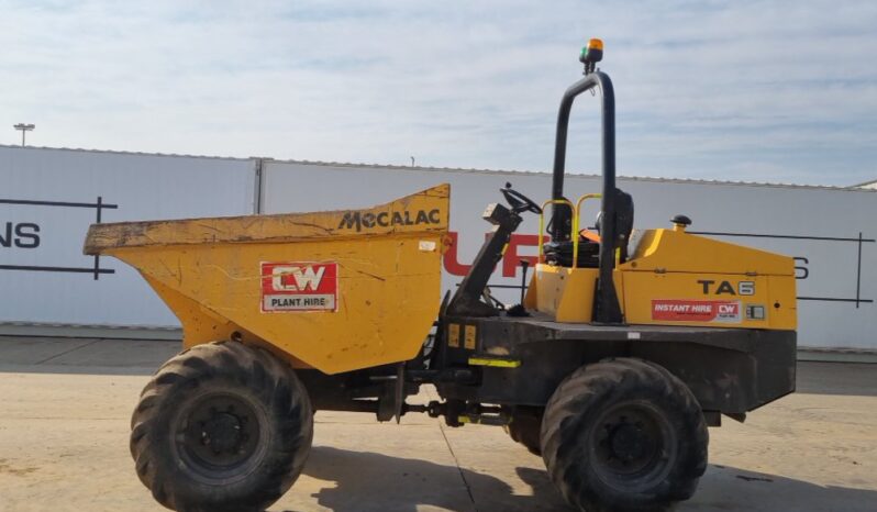 2018 Mecalac TA6 Site Dumpers For Auction: Leeds – 23rd, 24th, 25th, 26th October @ 08:00am full