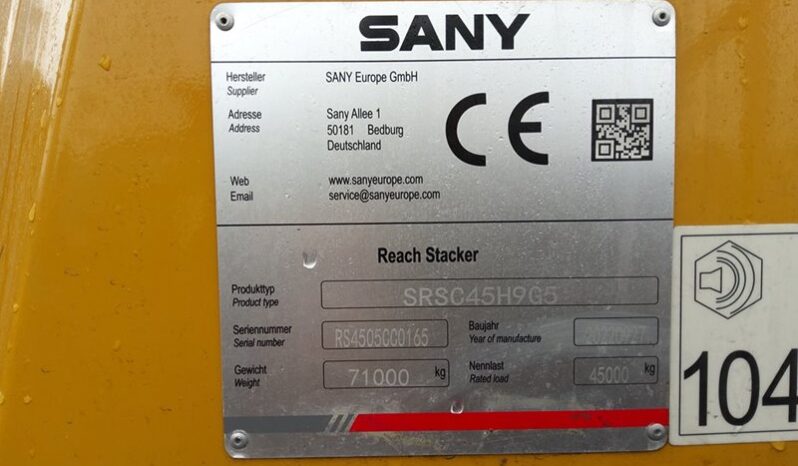 2022 SANY SRSC45H9G5  For Auction on 2024-10-29 For Auction on 2024-10-29 full