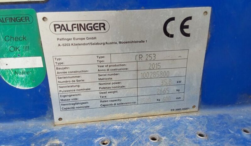 2015 PALFINGER CR253 – 2331cc For Auction on 2024-10-29 For Auction on 2024-10-29 full