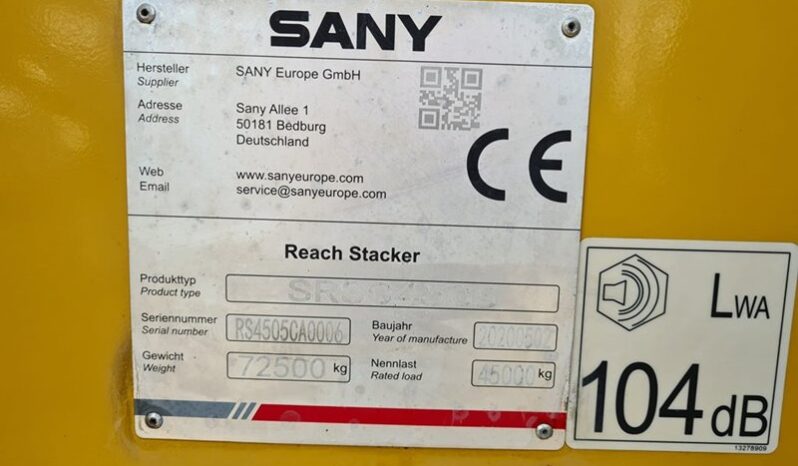 2020 SANY SRSC45G5  For Auction on 2024-10-29 For Auction on 2024-10-29 full