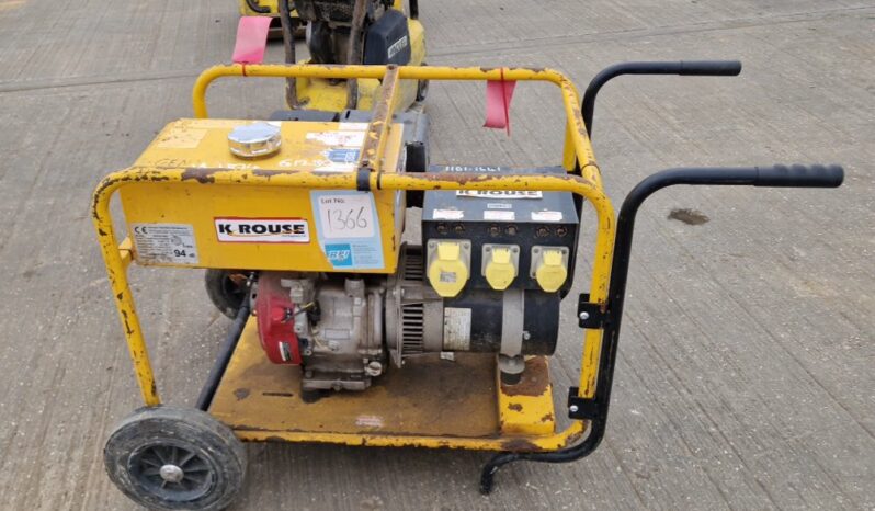 2011 Harrington 5kVA Generator, Petrol Engine Generators For Auction: Leeds – 23rd, 24th, 25th, 26th October @ 08:00am full