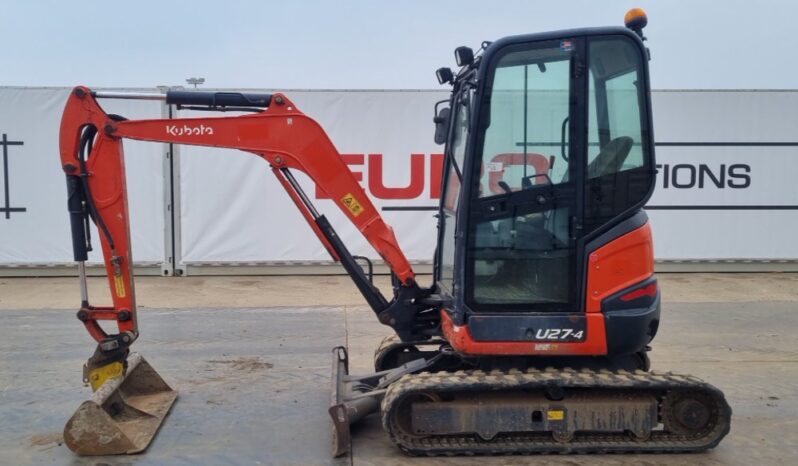 2015 Kubota U27-4 Mini Excavators For Auction: Leeds – 23rd, 24th, 25th, 26th October @ 08:00am full