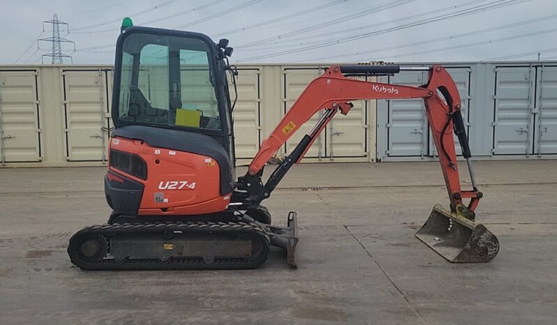 2016 Kubota U27-4 Mini Excavators For Auction: Leeds – 23rd, 24th, 25th, 26th October @ 08:00am full