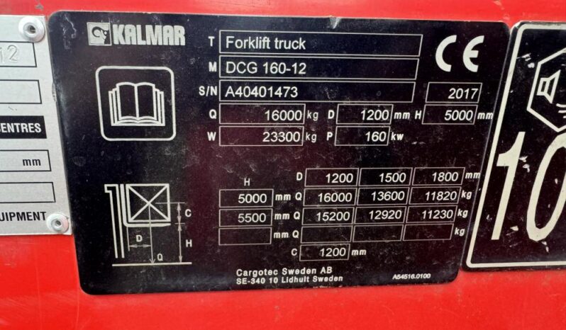 2017 kalmar DCG160-12 for Sale full