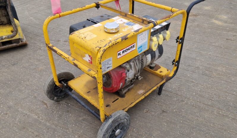 2011 Harrington 5kVA Generator, Petrol Engine Generators For Auction: Leeds – 23rd, 24th, 25th, 26th October @ 08:00am