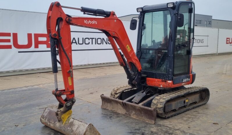 2015 Kubota U27-4 Mini Excavators For Auction: Leeds – 23rd, 24th, 25th, 26th October @ 08:00am