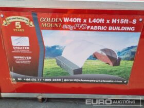 Unused Golden Mount 40’x40’x15′ PVC Fabric Building Modular Buildings For Auction: Leeds – 23rd, 24th, 25th, 26th October @ 08:00am full