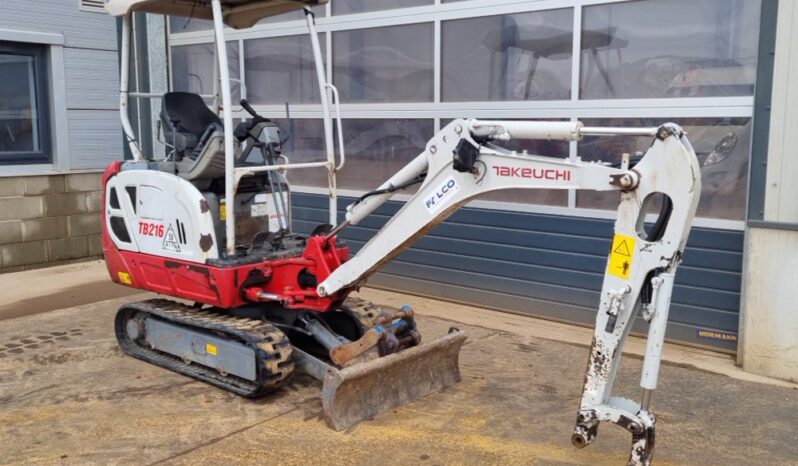 2018 Takeuchi TB216 Mini Excavators For Auction: Leeds – 23rd, 24th, 25th, 26th October @ 08:00am full