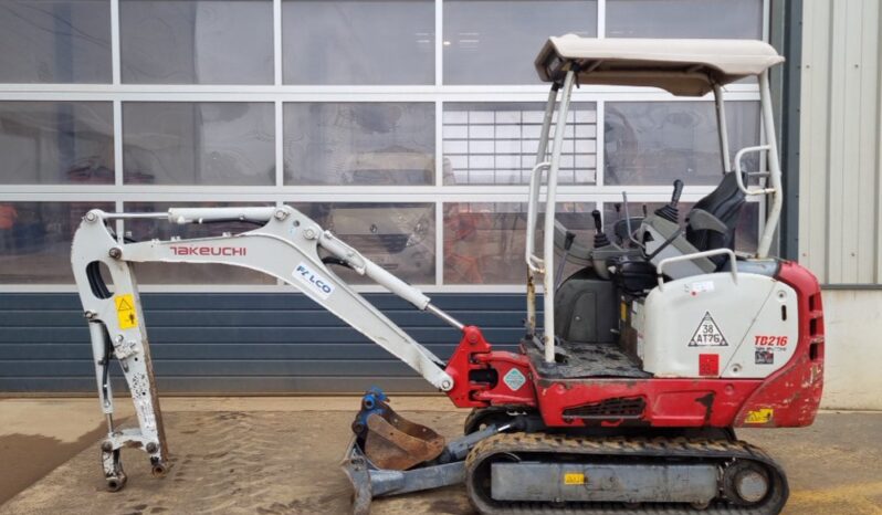 2018 Takeuchi TB216 Mini Excavators For Auction: Leeds – 23rd, 24th, 25th, 26th October @ 08:00am full