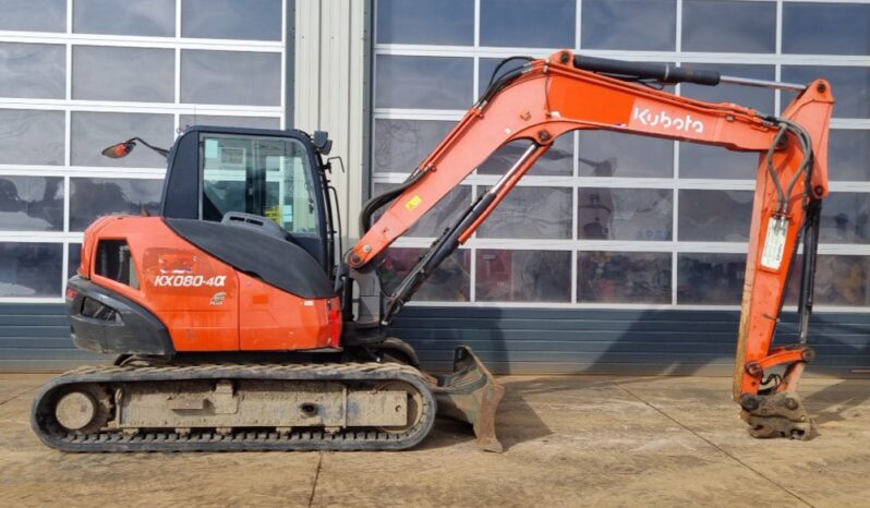 2016 Kubota KX080-4 6 Ton+ Excavators For Auction: Leeds – 23rd, 24th, 25th, 26th October @ 08:00am full