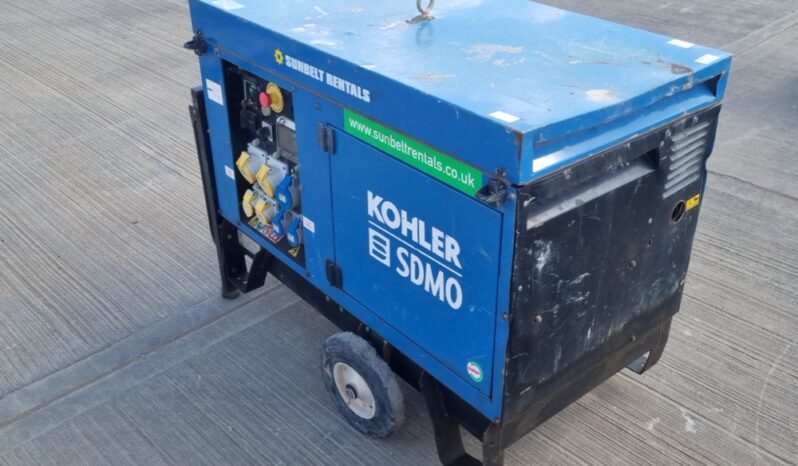 SDMO Portable 12kVA Generator, Kohler Engine Generators For Auction: Leeds – 23rd, 24th, 25th, 26th October @ 08:00am